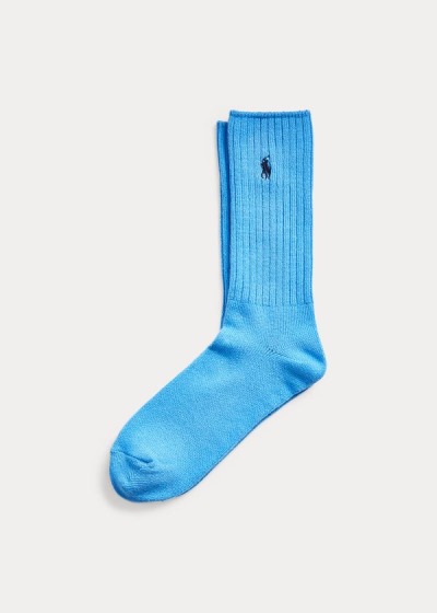 Calcetines Polo Ralph Lauren Hombre Azules Azules - Cotton-Blend Crew - BIPKA3176